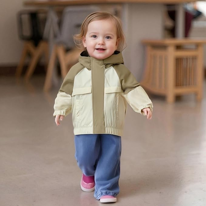 Toddler Baby Girl Windbreaker Jacket Zip Up Hoodie Long Sleeve Sweatshirt - Image 3
