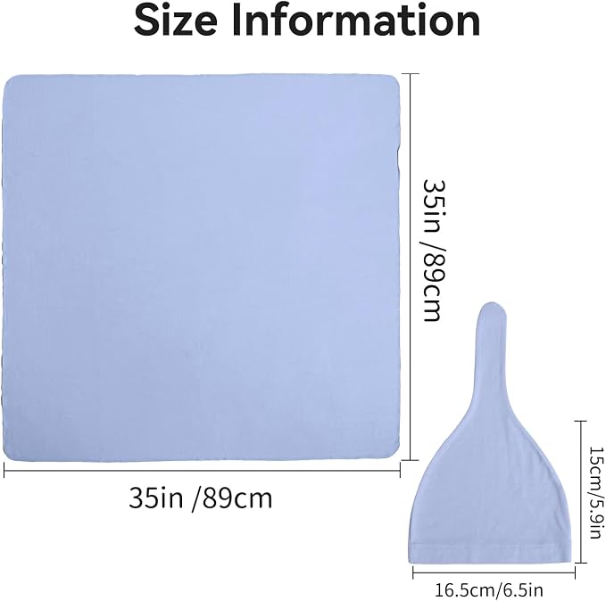 BubblePanda Rayon Made from Bamboo Newborn Swaddle Blankets 35 x 35 Inch | Baby - Image 5