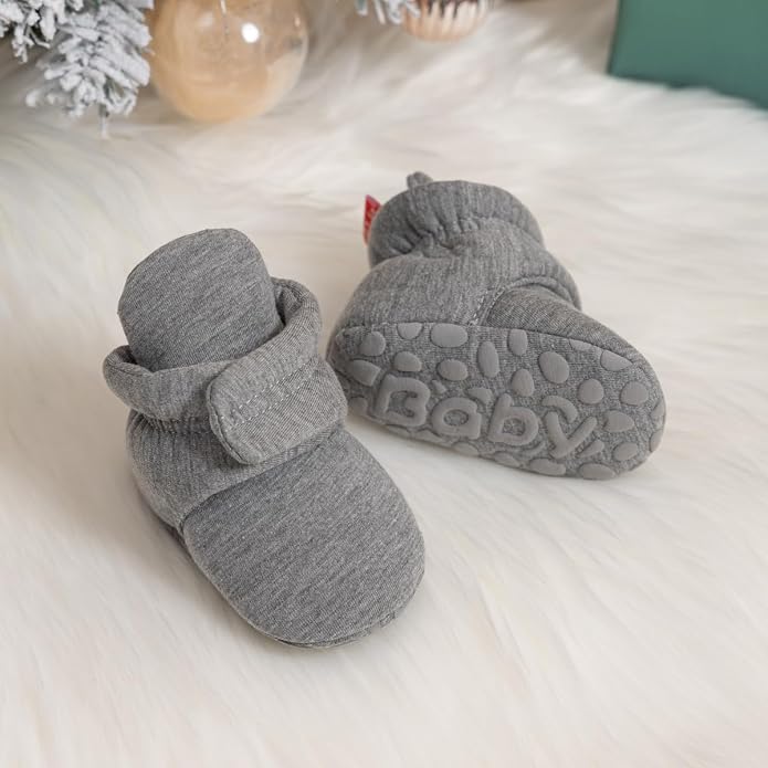 Sawimlgy Newborn Infant Baby Girl Boy Cotton Booties Stay On Sock Slippers Soft - Image 3