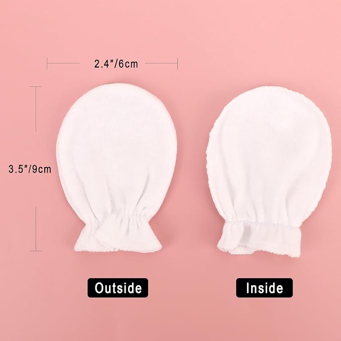 BQUBO Baby Mittens No Scratch Cotton Newborn Infant Glove Soft Skin-friendly - Image 6