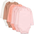 HonestBaby baby-girls 5-pack Long Sleeve Bodysuits One Piece 100% Organic Cotton by HonestBaby