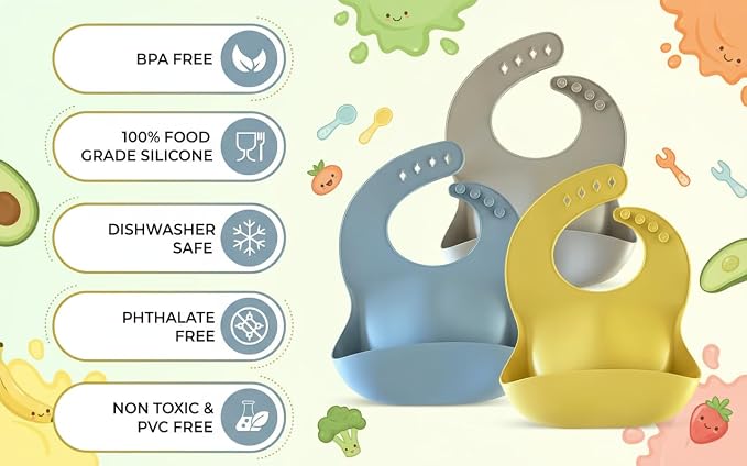 Silicone Baby Feeding Bibs – Waterproof, Soft & Adjustable - Image 6