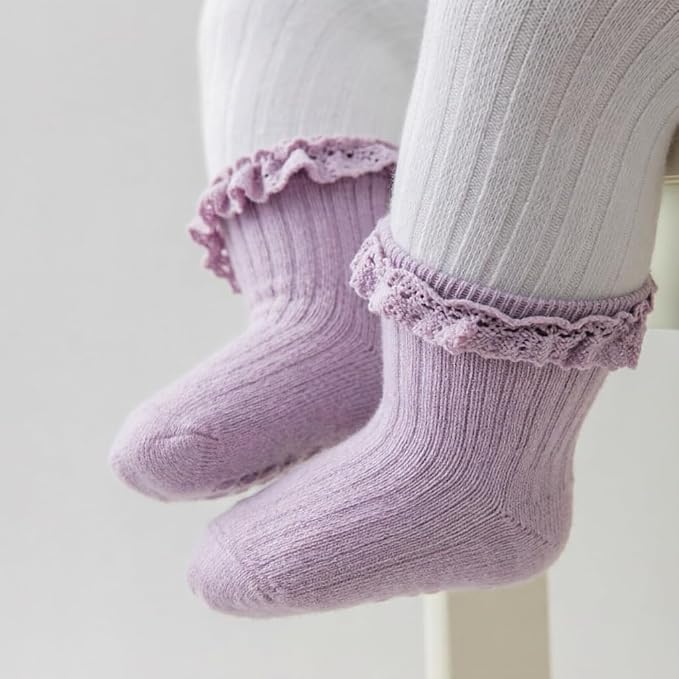 DRESHOW BQUBO Baby Girls Toddler Anti Slip Socks - Image 4