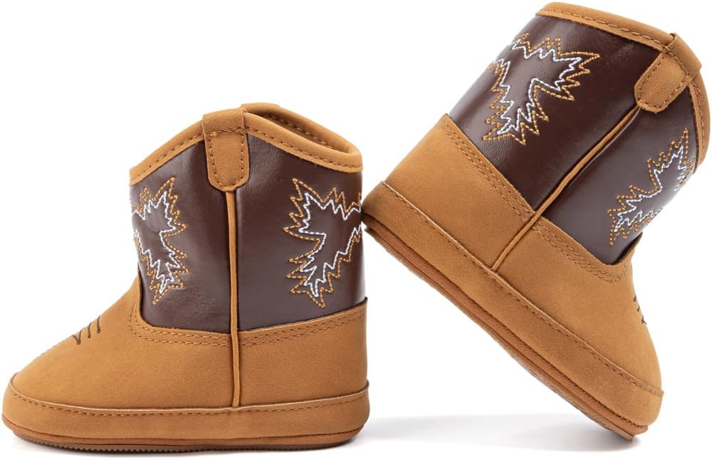 HsdsBebe Baby Boys Girls Western Cowboy Boots Infant Moccasins High Top Booties by HsdsBebe