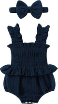 YOUNGER TREE Baby girl Romper Infant Summer Clothes Ruffle Sleeveless One Piece by YOUNGERTREE