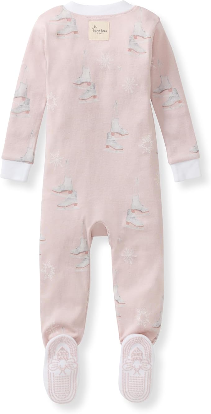 Burt's Bees Baby Girls Organic Cotton, Snug Fit Footed Sleeper Pajamas | - Image 2