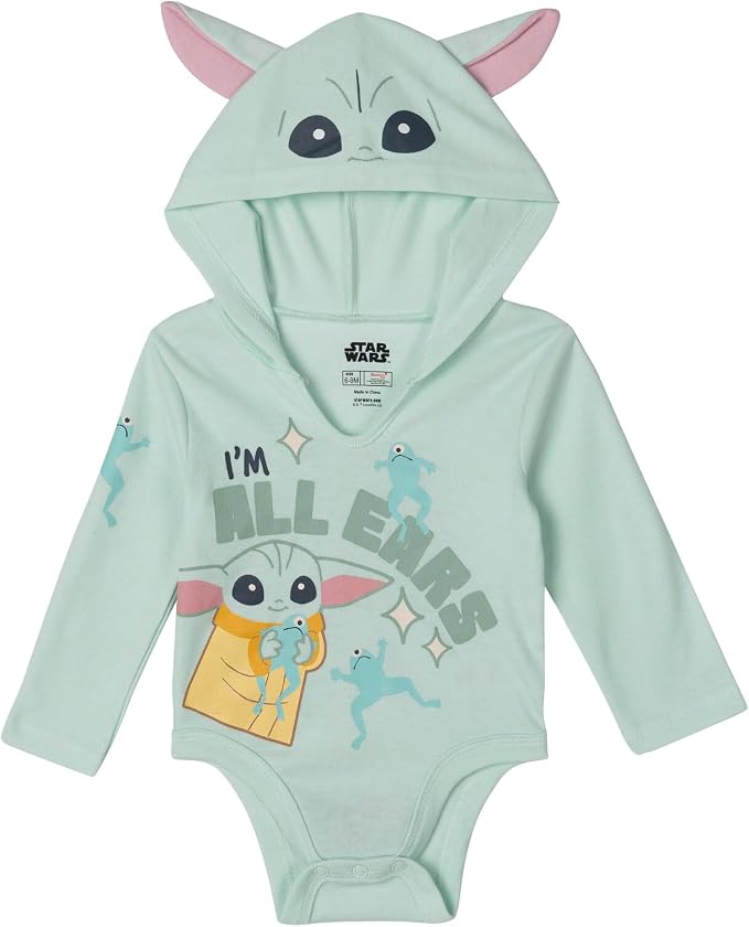STAR WARS Baby 3 Pack Hooded Cosplay Bodysuits Newborn to Infant Sizes - Image 3