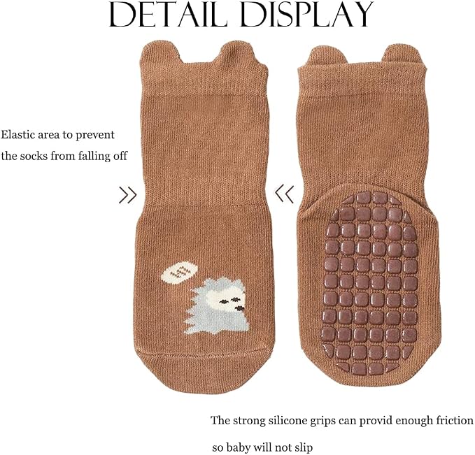 Exegawe Toddler Non Slip Socks, Cute Baby Socks - Image 6