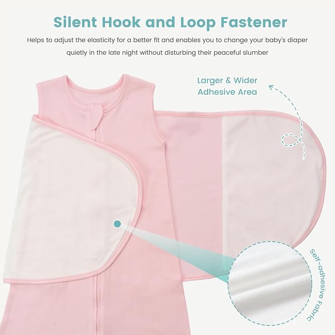 Baby Swaddle Sleep Sack, 1.0 Tog New-Parent-Friendly Swaddle - Image 3