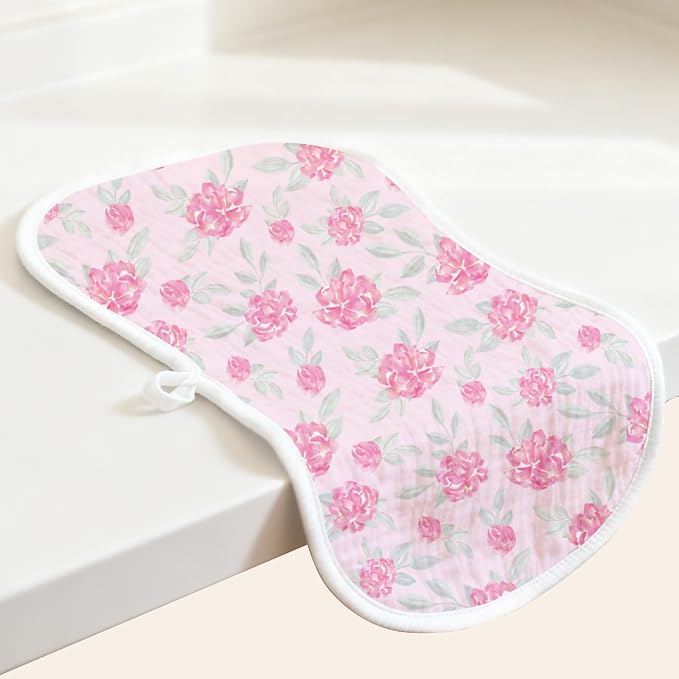 6 Pack Pink Burp Cloths Baby Boys Girls - Image 9