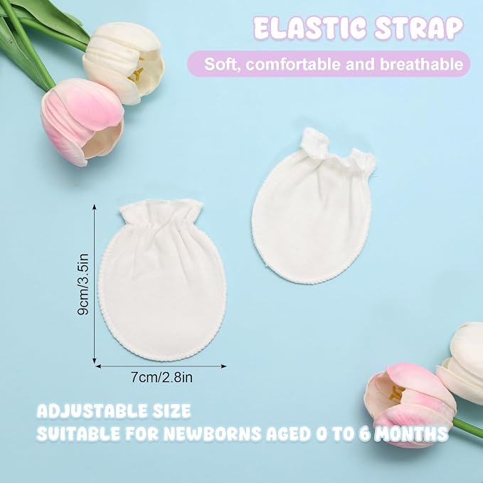 18 Pairs Newborn Baby Cotton Mittens No Scratch Gloves Newborn Mittens Infant - Image 4