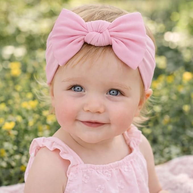 Baby Girl Headbands-Infant, Toddler Cotton Handmade Hairbands - Image 2