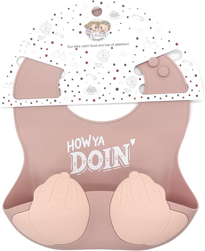 Teasin' Teethers Funny Italian Silicone Baby Bib - Image 2