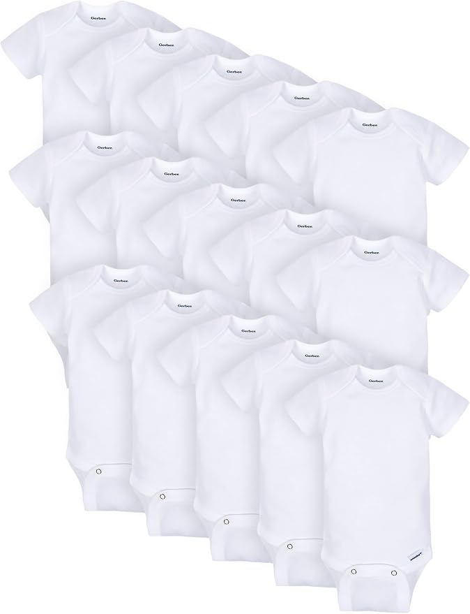 Gerber Unisex Baby 15 Piece Onesies Bodysuit Multi Size Pack by Gerber