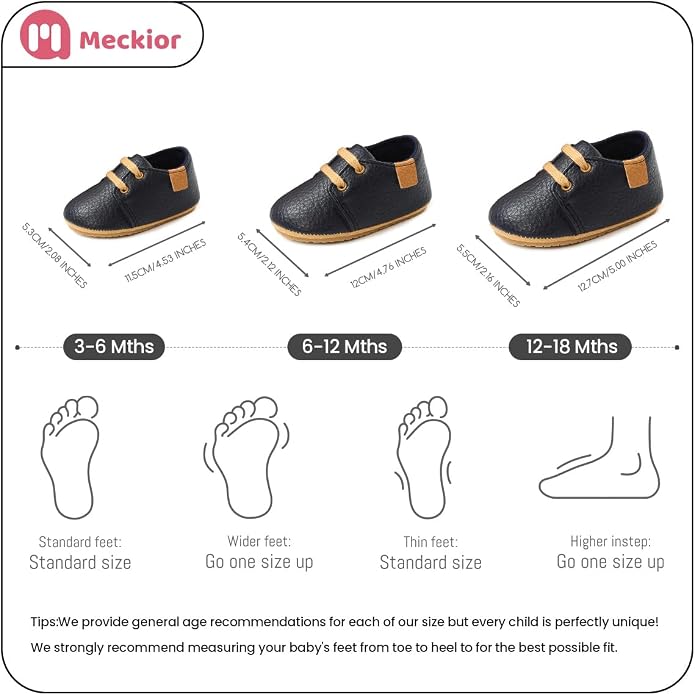 Meckior Baby Booties Newborn Infant Unisex Baby Girls Boys Velvet Rubber - Image 6