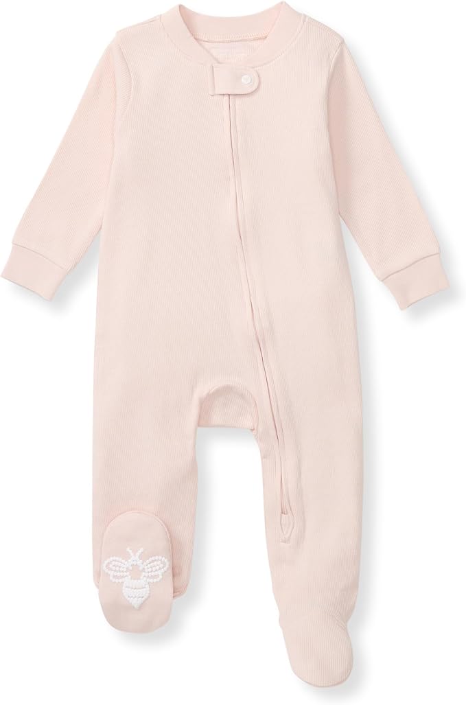 Burt's Bees Baby Girls' Organic Cotton, Sleep and Play Footed Pajamas | Easy by BurtsBeesBaby