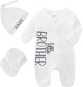 Babymine 100% Cotton 2-Way Zipper Little Brother Newborn Outfit 0-3 Months | by BabymineStartFromTheHeart