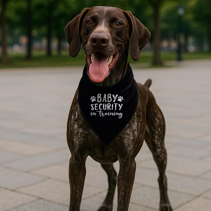 Baby Security in Training Dog Bandana, Dogs Pregnancy Announcement Bandana - Image 5