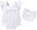 YOUNGER TREE Baby Girl Romper 100% Cotton Ruffle Sleeveless Summer Outfit by YOUNGERTREE