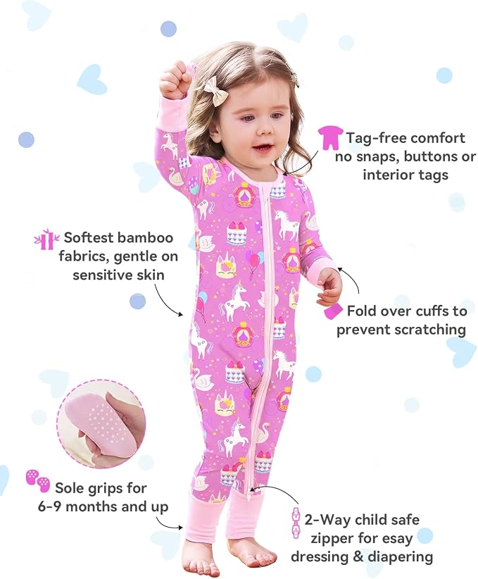 babee Reshinee Viscose derived from bamboo Baby Pajamas Convertible Footie - Image 4
