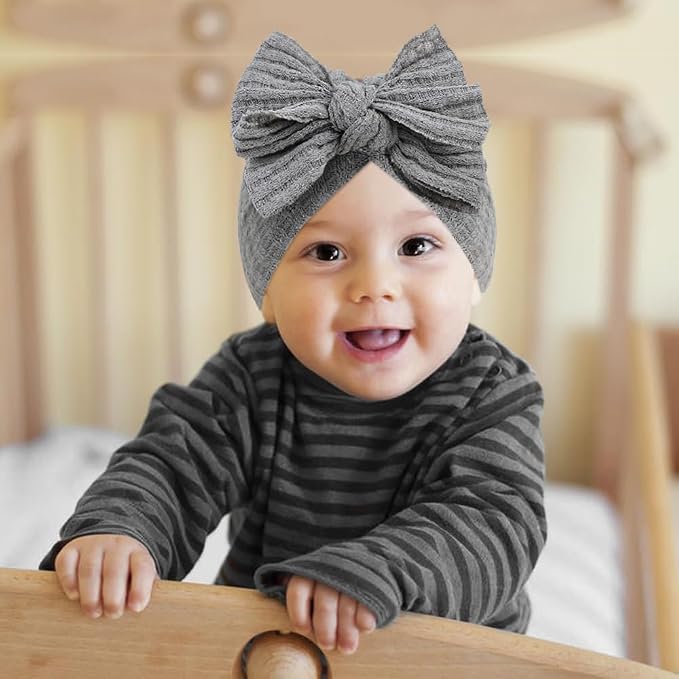 Cinaci 4 Pieces Baby Girls Turban Hats - Image 5