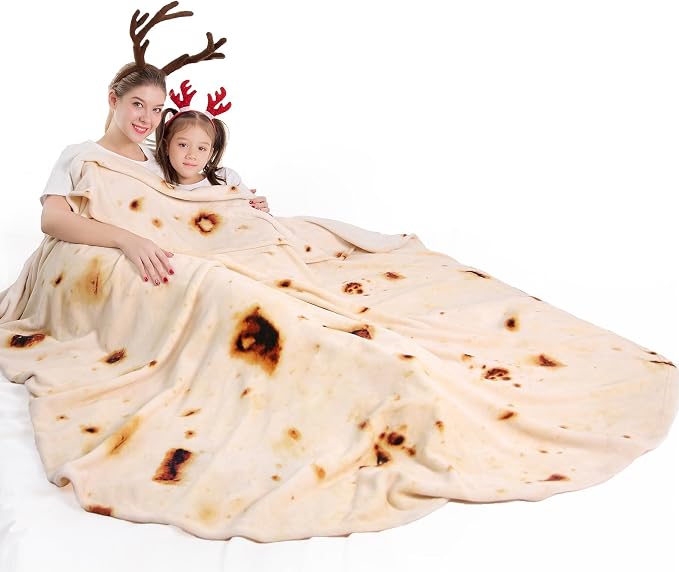 Mermaker Burrito Tortilla Taco Blanket by Mermaker