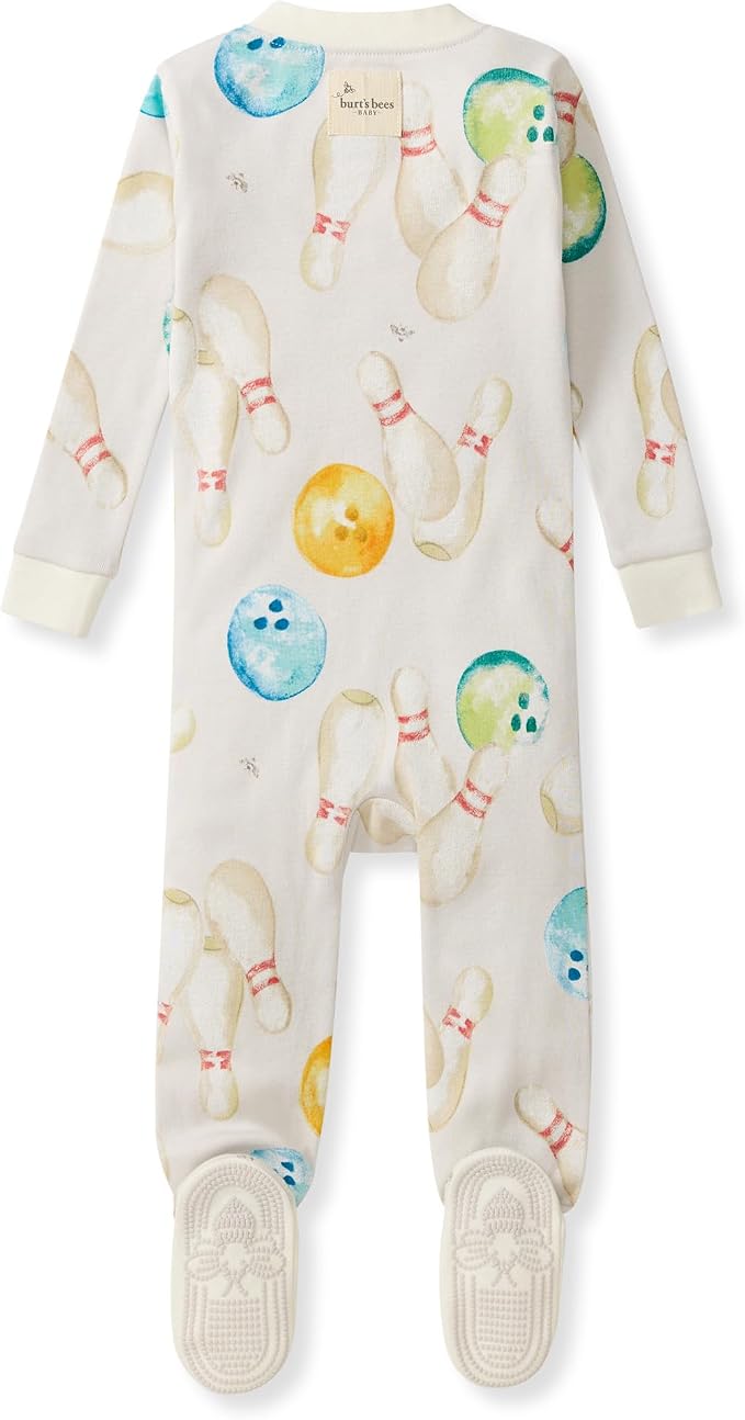 Burt's Bees Baby Boys Organic Cotton, Snug Fit Footed Sleeper Pajamas | - Image 2