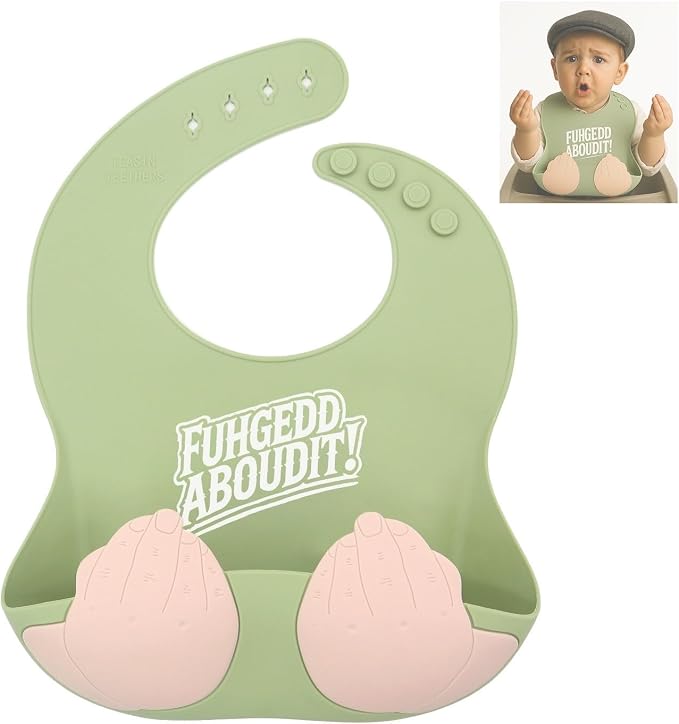 Teasin' Teethers Funny Italian Silicone Baby Bib by Unknown