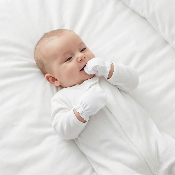 phnydreg 8 Packs Newborn Baby Mittens Infant Scratch Gloves Elastic Wrist Gloves - Image 4