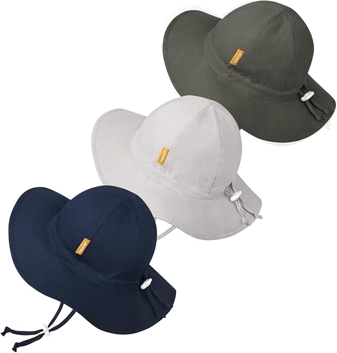Baby Girl Sun Hat with UPF 50+ Outdoor Adjustable Toddler Beach Hat with Wide by DANMY