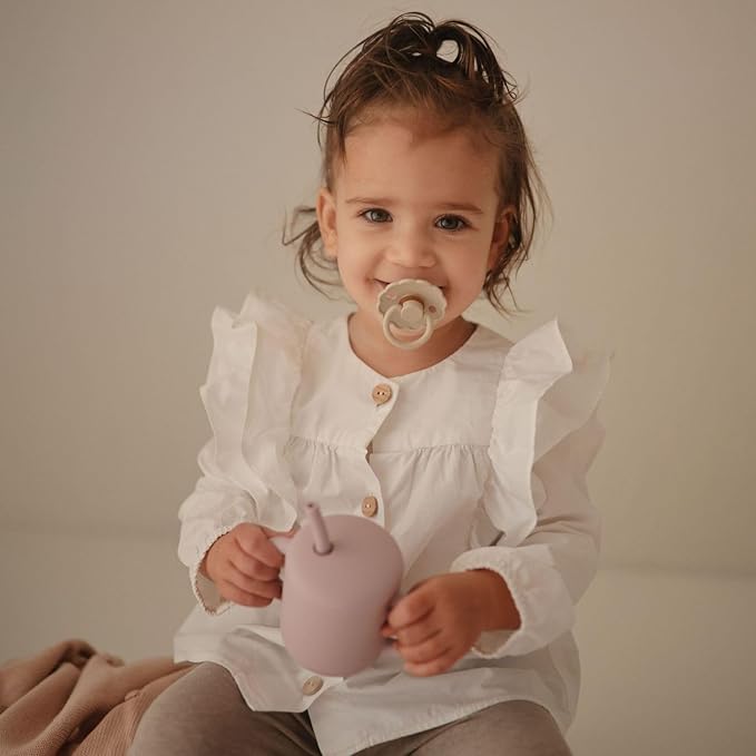 FRIGG SilkySoft Silicone Baby Pacifier 6-Pack Cinnamon Charm | Made in Denmark | BPA-Free (6-18 Months)