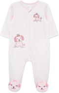 Little Me Clothes for Baby Girls' 100% Cotton Scratch-Free Tag Footie Sleeper by LittleMeChildrensApparel