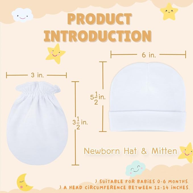 Baby Mittens No Scratch, Newborn Gloves 0-6M, Registry Essential - Image 2