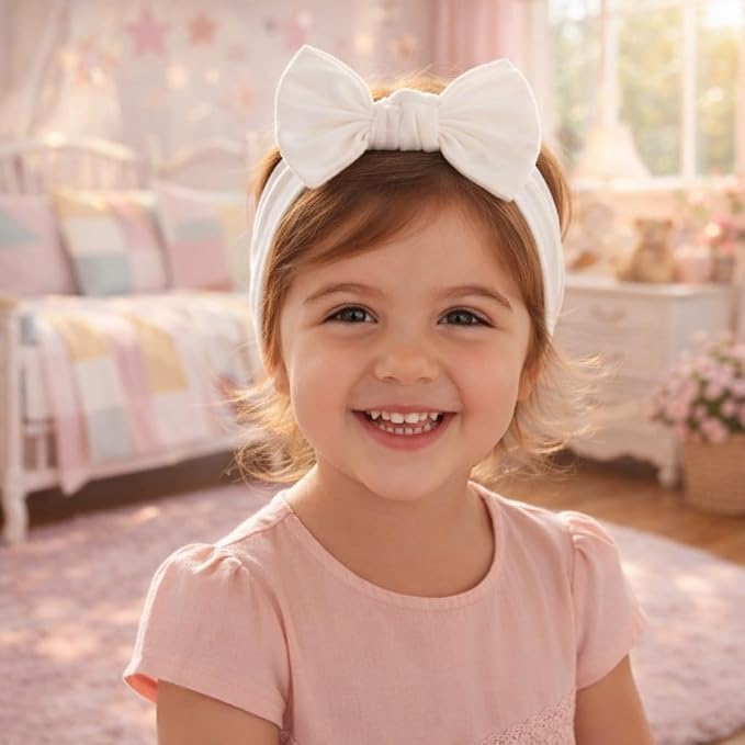 Baby Girl Headbands-Infant, Toddler Cotton Handmade Hairbands - Image 6