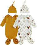 2-Pack Baby Sleeper knotted Gown Boy Girl Nightgown by Merqwadd