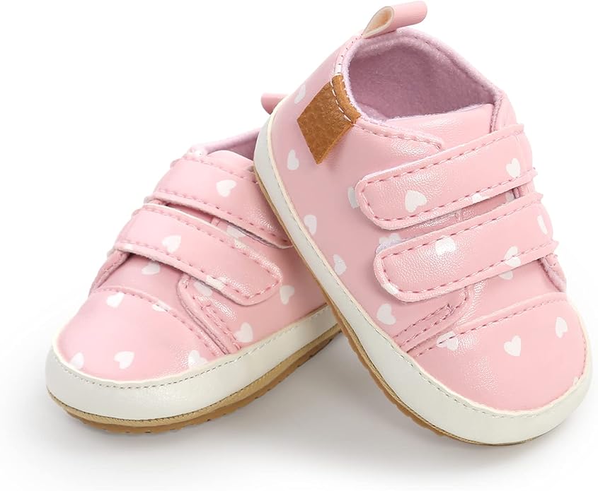 Clowora Baby Boys Girls Shoes Non-Slip Rubber Sole Sneakers Infant First Walking Toddler Crib Shoes Newborn Loafers Flats.