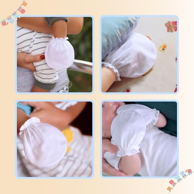 Baby Mittens No Scratch, Newborn Gloves 0-6M, Registry Essential - Image 6