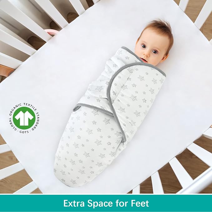 Biloban Quilted Baby Swaddles 0-3 Months 2 Pack, Warm Quilted Baby Swaddle | - Image 4