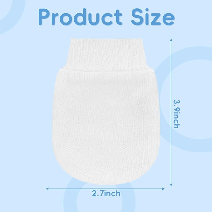 6 Pairs Baby Mittens No Scratch Mittens Infant Toddler Soft Gloves Essentials - Image 2