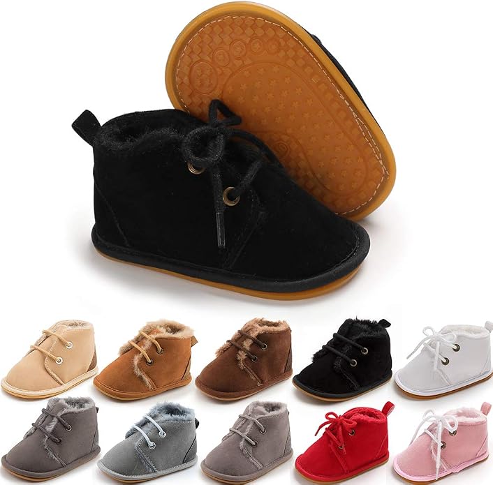 Meckior Baby Booties Newborn Infant Unisex Baby Girls Boys Velvet Rubber by Meckior