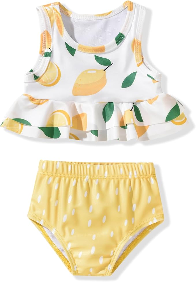 Aalizzwell Toddler Baby Girl Bathing Suit Two Piece Swimsuit Bikini Beach Wear