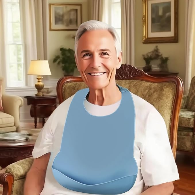Emptycolor Silicone Adult Bib for Men & Women Waterproof Bib - Image 6