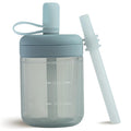 Moonkie Baby Straw Cup | Silicone Toddler Sippy Training Cup With Straw Lid | BPA-Free Drop-Proof Cup | Baby Led Weaning | 6 Months+, 5 oz, 1 Pack