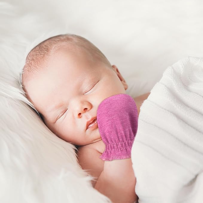 BQUBO 12 Pairs Baby Mittens Newborn Infant Mittens No Scratch Cotton Elastic - Image 3