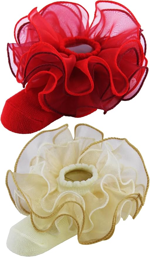 PrinceSasa Little Baby Girl Princess Lace Ruffles Socks Set - Image 3
