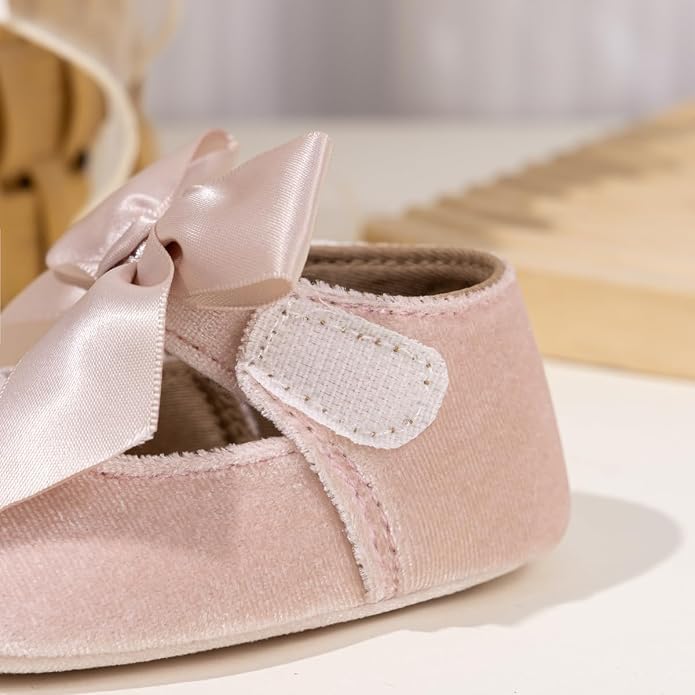 KIDSUN Infant Baby Girls Mary Jane Shoes Non-Slip Rubber Sole Ballet Slippers - Image 5