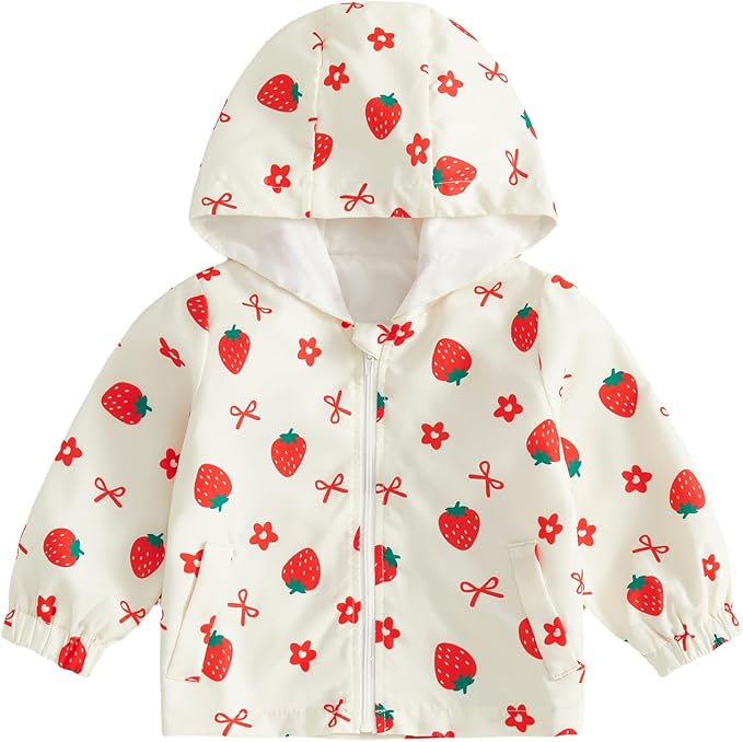 Toddler Baby Girl Windbreaker Jacket Zip Up Hoodie Long Sleeve Sweatshirt by Emmababy