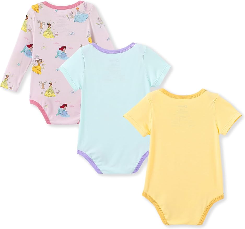 Disney Baby Viscose Made from Bamboo 3-Pack Bodysuits Set Newborn to Infant - Image 2