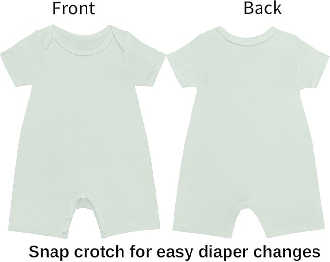 GUISBY Baby Rayon Romper Pajamas, 0-24M | Silky Soft Feel，Snap Closure，Footless - Image 3