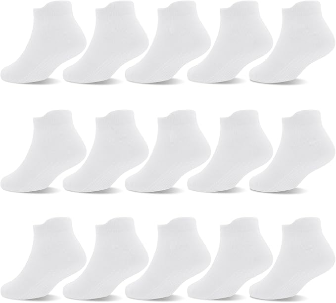 GRPSKCOS Non Slip Toddler Socks 15 Pairs Toddler Grip Anti Skid Low Cut Socks by GRPSKCOS
